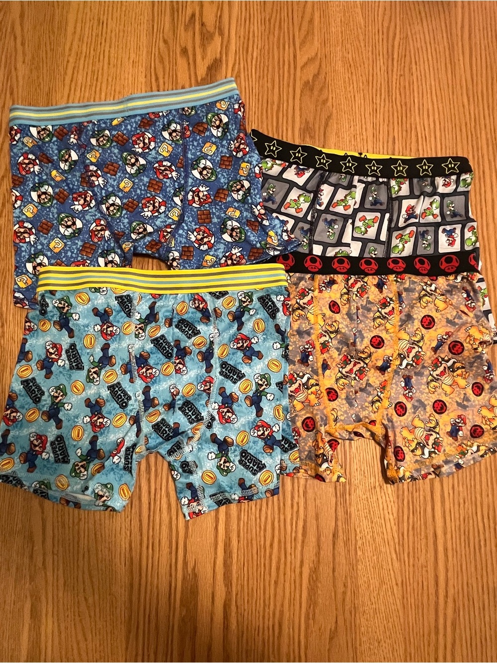 Nintendo Mario Kart Boys Size XL 16/18 Boxer Briefs Underwear 4-Pack Super Mario
